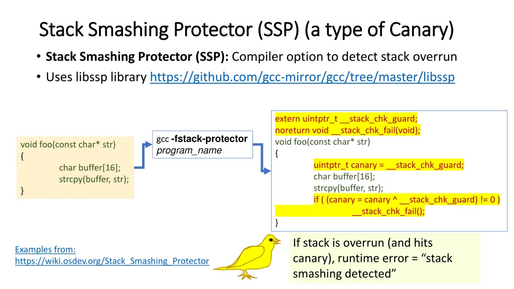 stack smashing protector ssp a type of canary