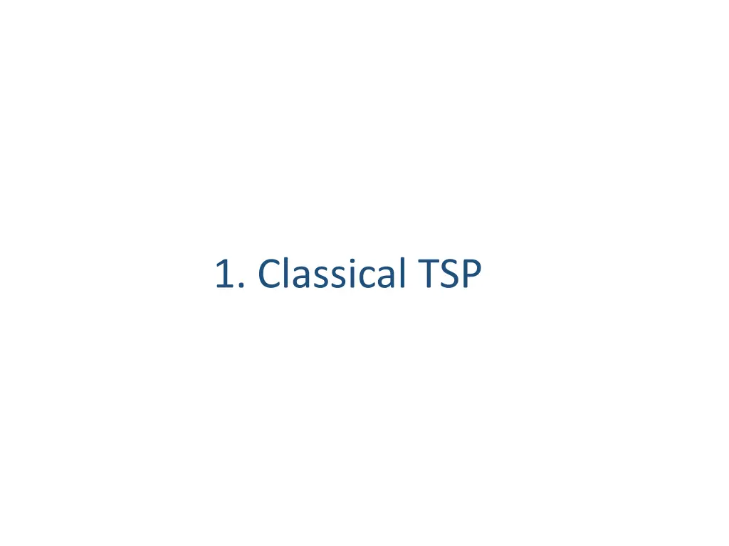 1 classical tsp