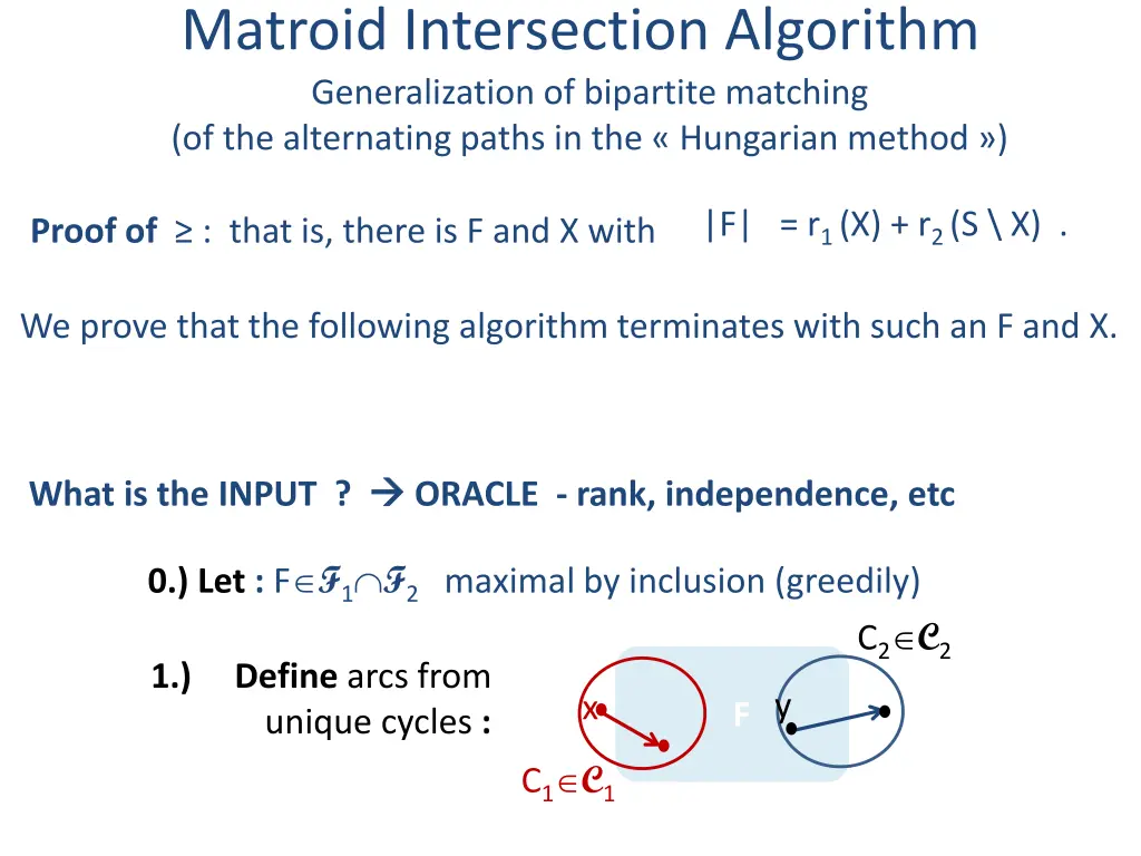 matroid intersection algorithm