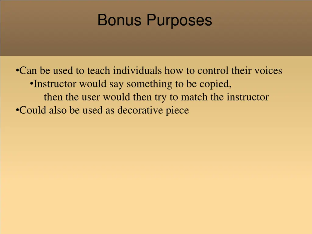 bonus purposes