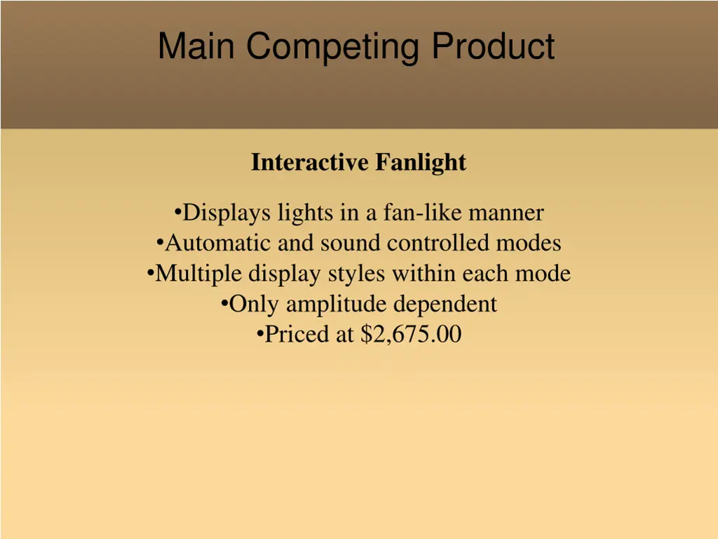 main competing product