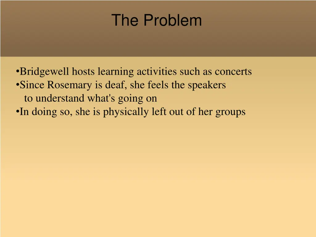 the problem