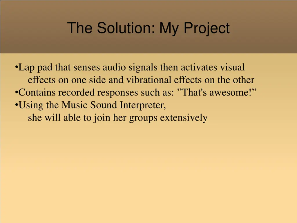the solution my project