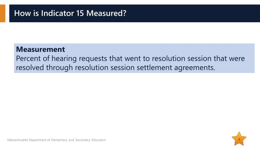 how is indicator 15 measured