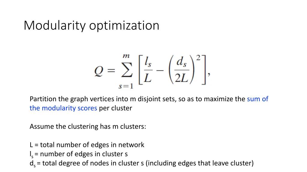 modularity optimization 1