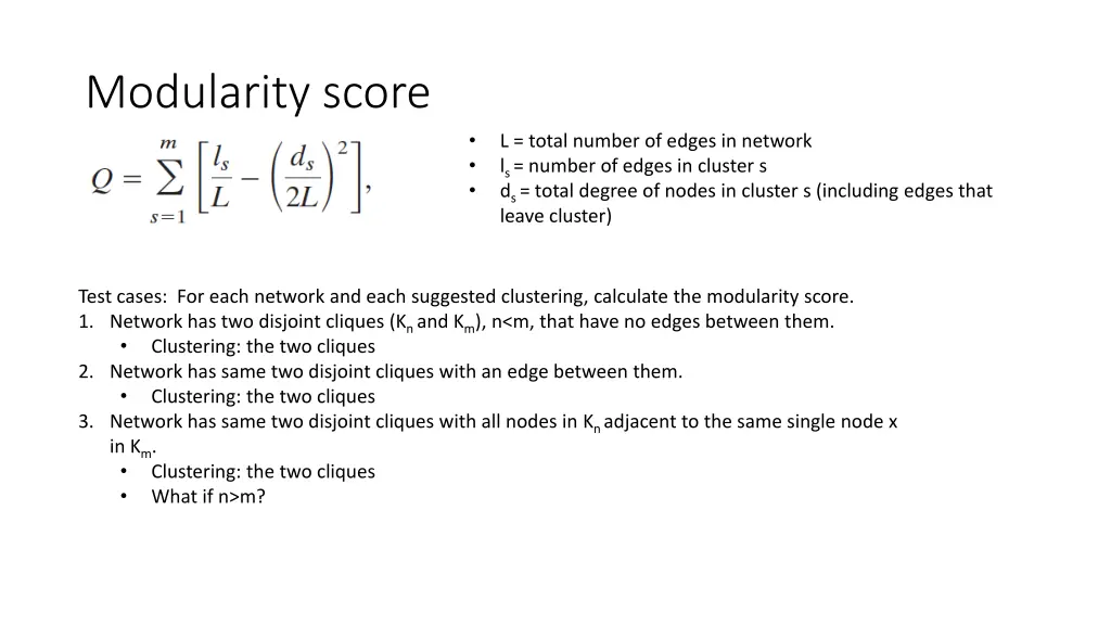 modularity score 2