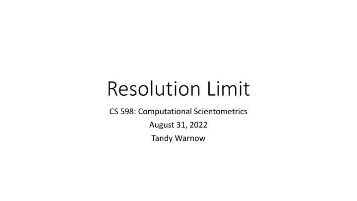 resolution limit