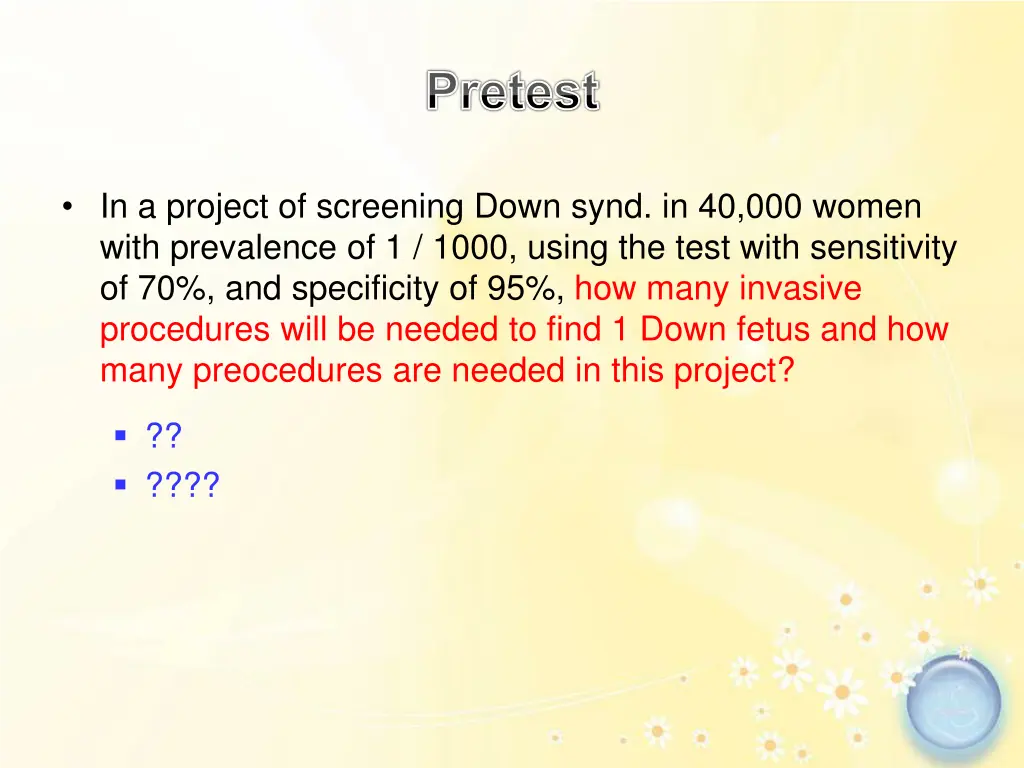 pretest