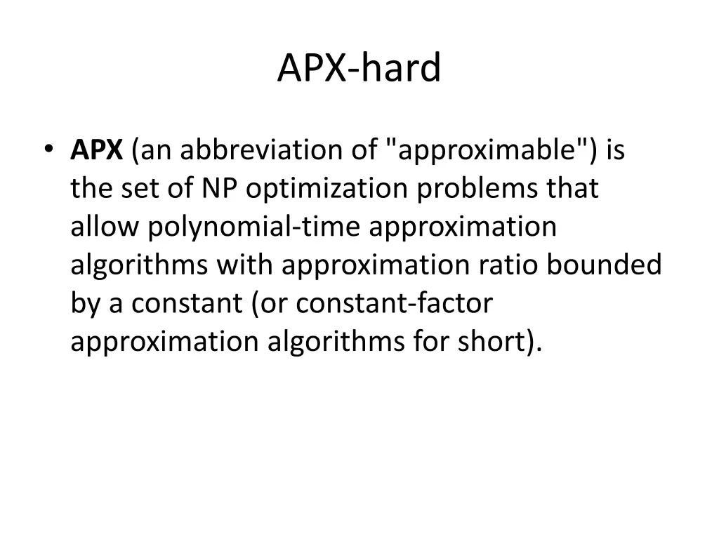 apx hard