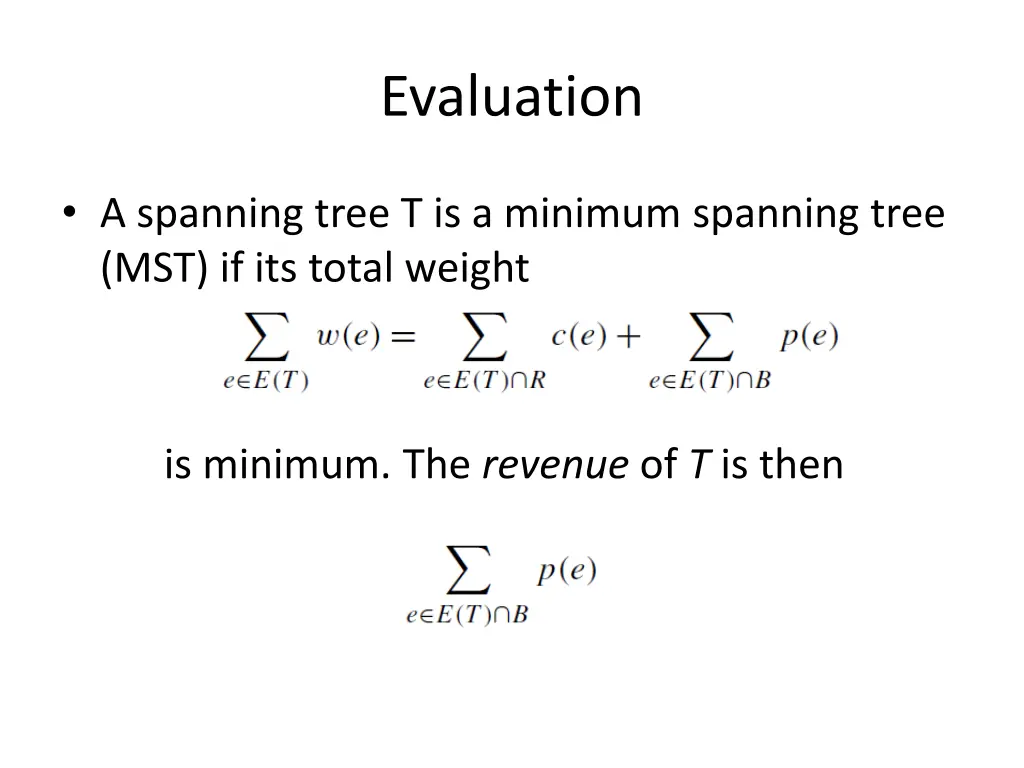 evaluation