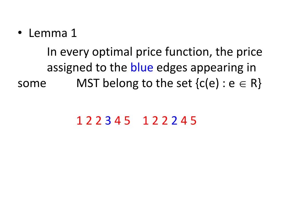 lemma 1 in every optimal price function the price