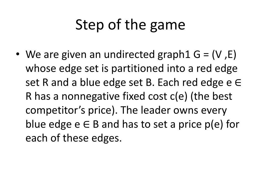 step of the game