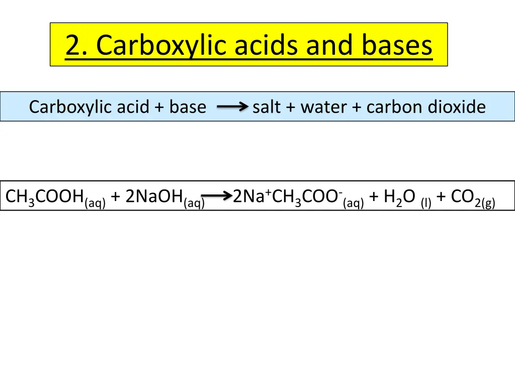 2 carboxylic acids and bases