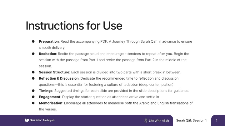 instructions for use