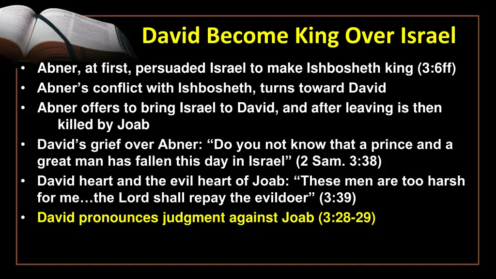 david become king over israel 6
