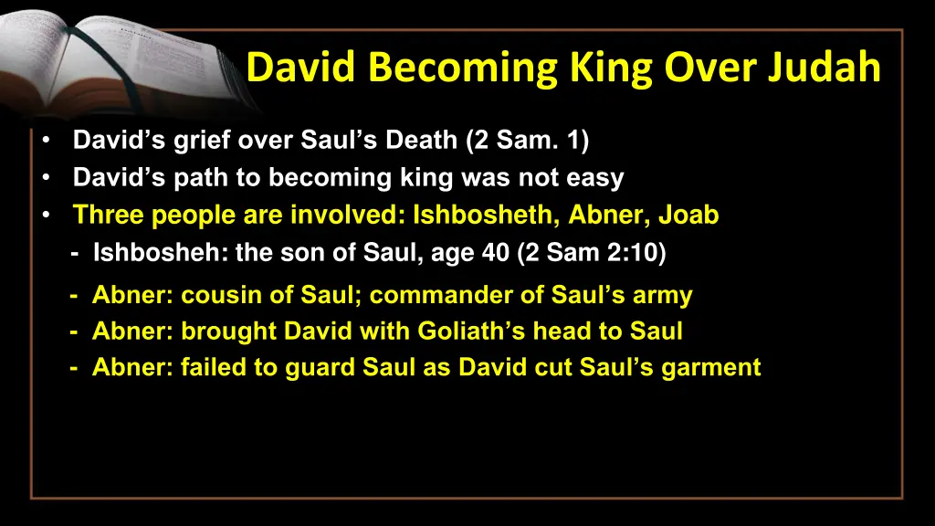 david becoming king over judah 6