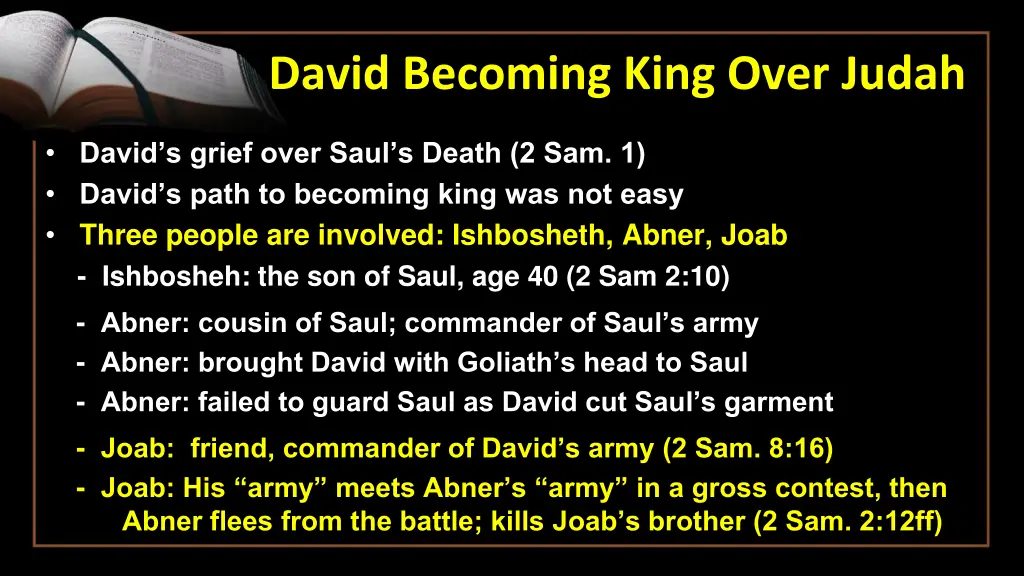 david becoming king over judah 8