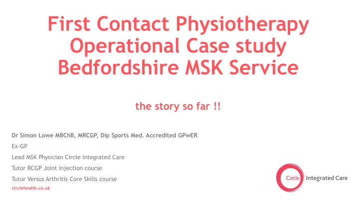 first contact physiotherapy operational case