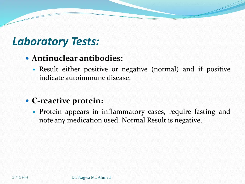 laboratory tests
