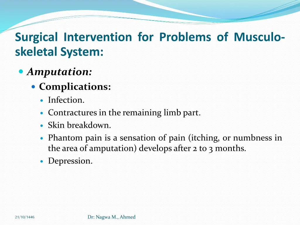 surgical intervention for problems of musculo 6