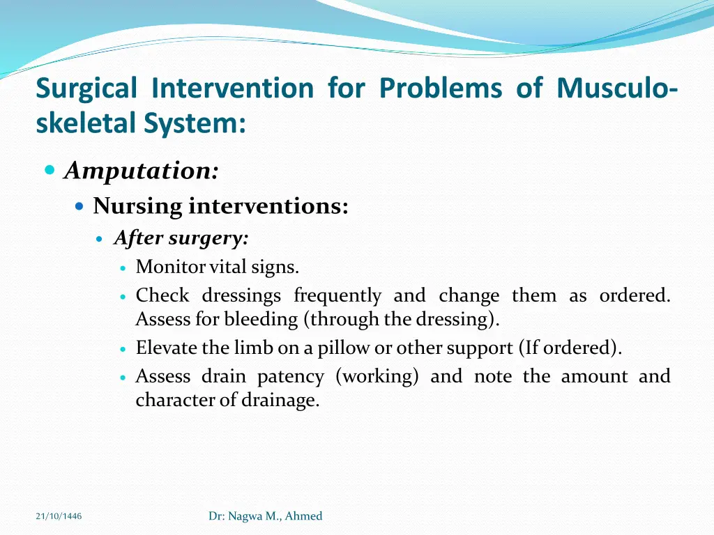 surgical intervention for problems of musculo 8