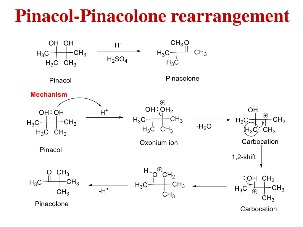pinacol pinacolone rearrangement