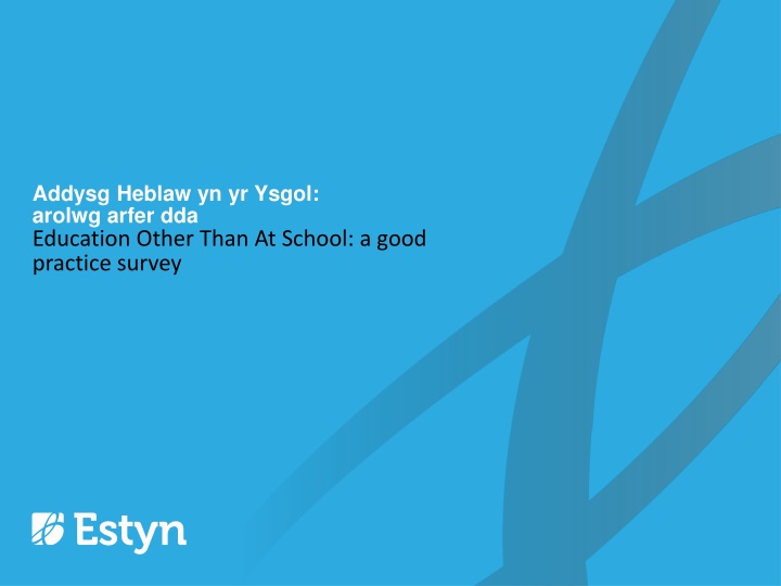 addysg heblaw yn yr ysgol arolwg arfer