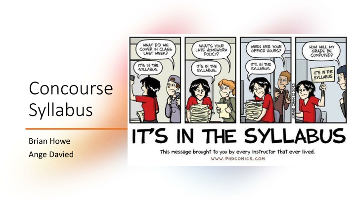 concourse syllabus