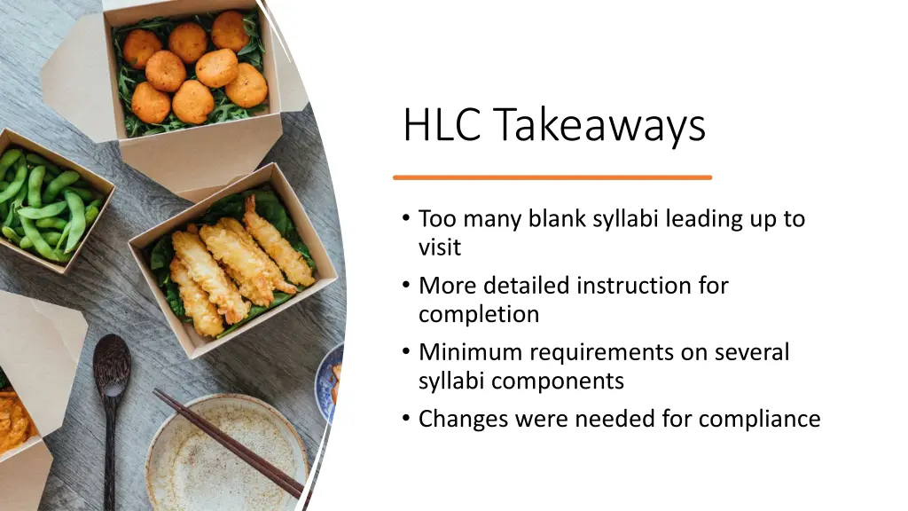 hlc takeaways