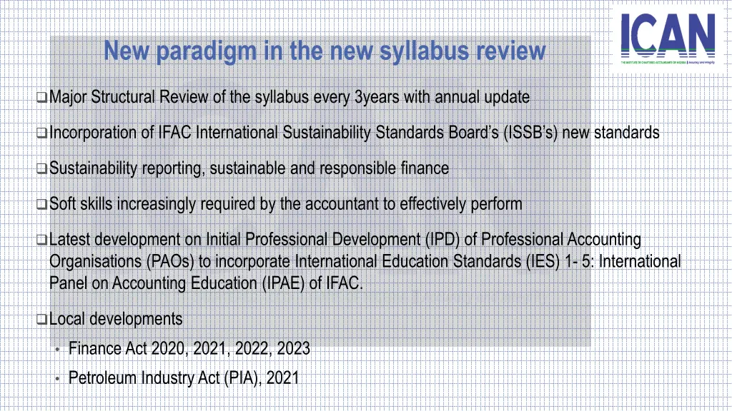 new paradigm in the new syllabus review