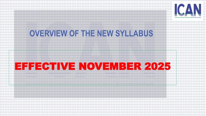 overview of the new syllabus