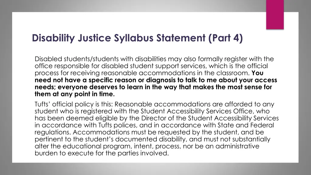 disability justice syllabus statement part 4