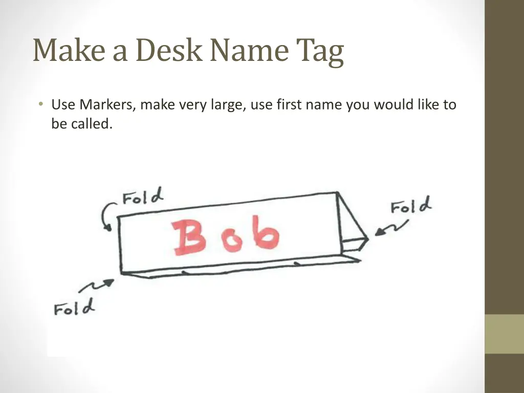 make a desk name tag