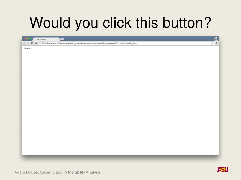 would you click this button