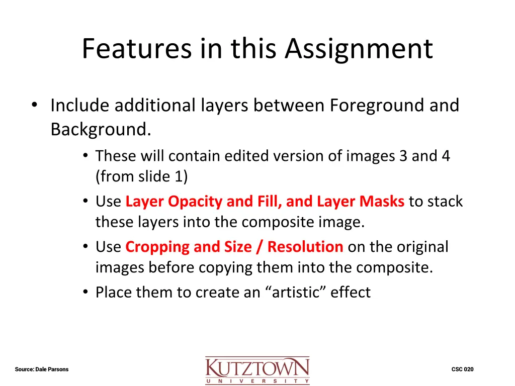features in this assignment 1
