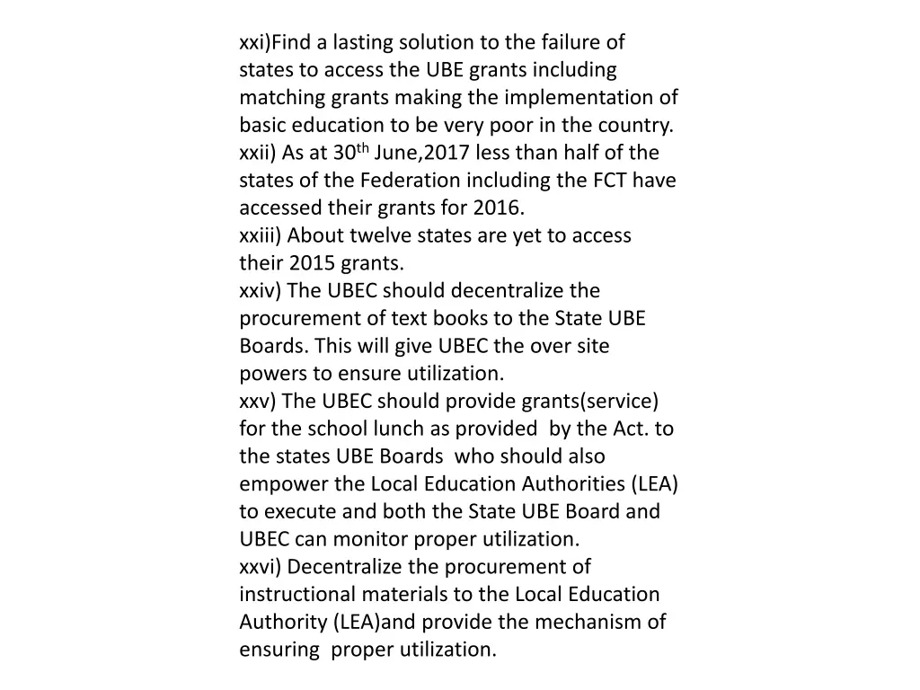 xxi find a lasting solution to the failure