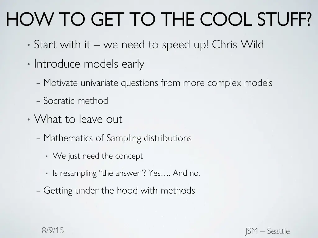 how to get to the cool stuff