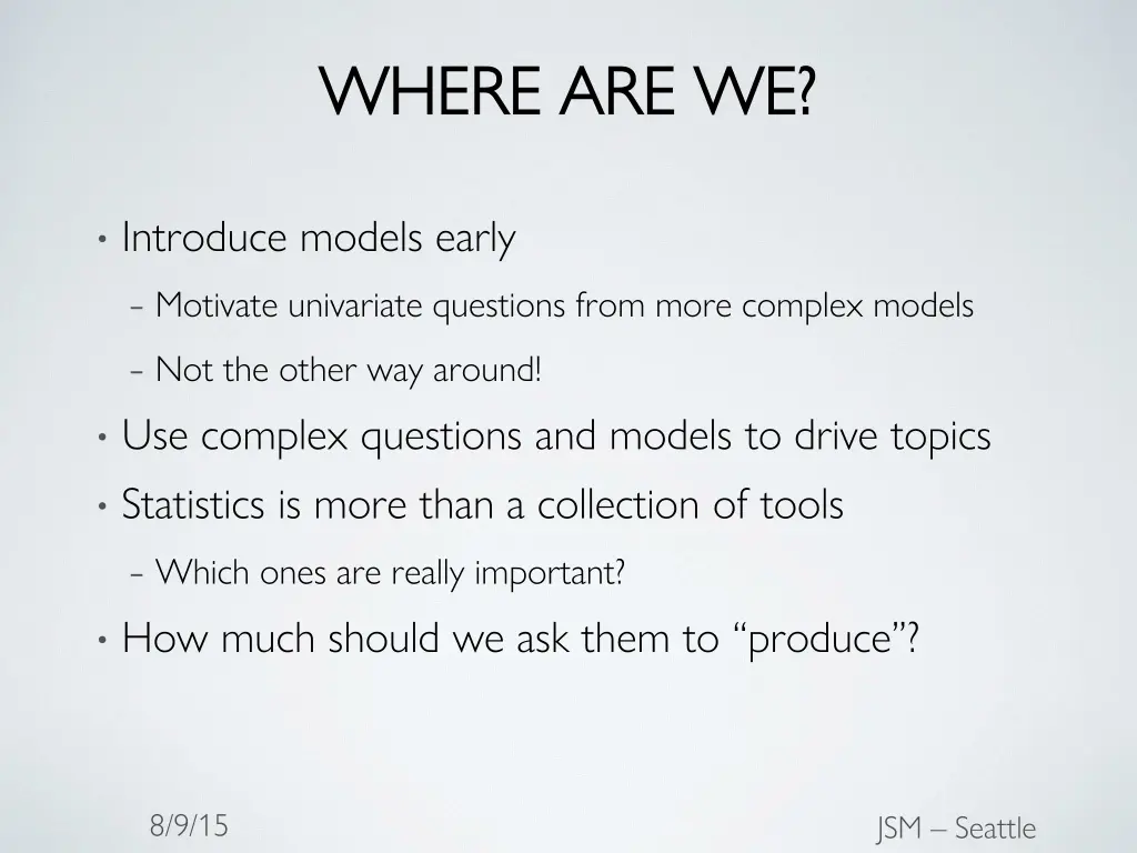 where are we where are we