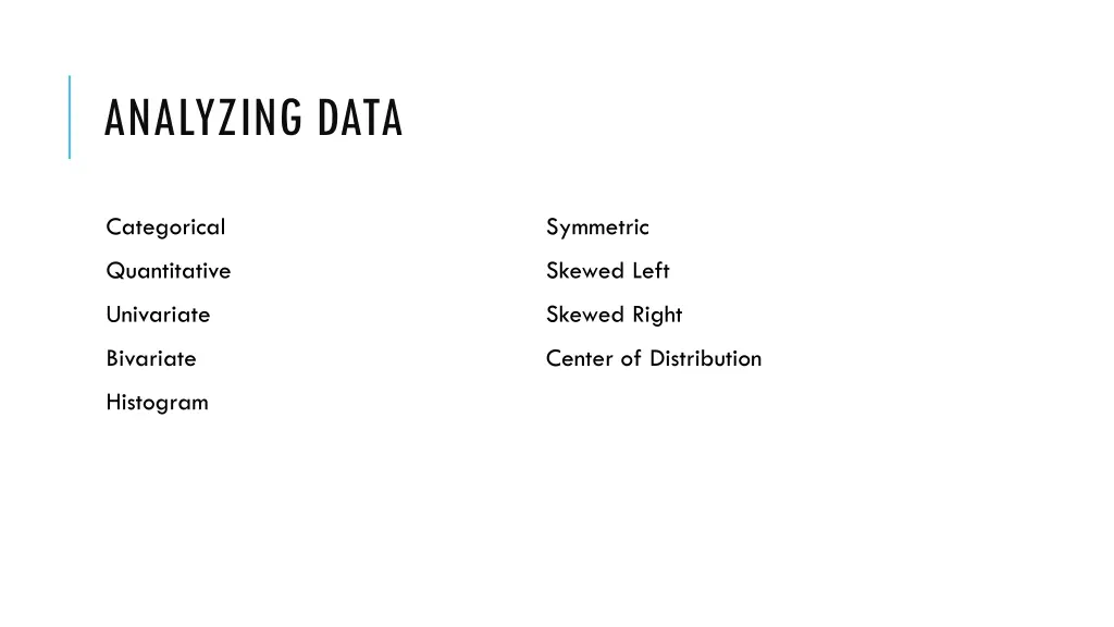 analyzing data