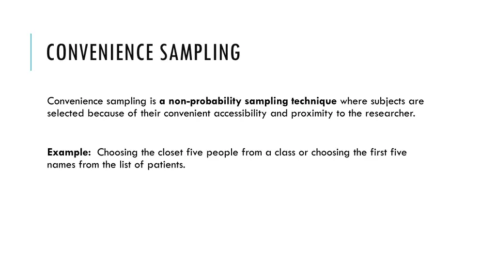 convenience sampling