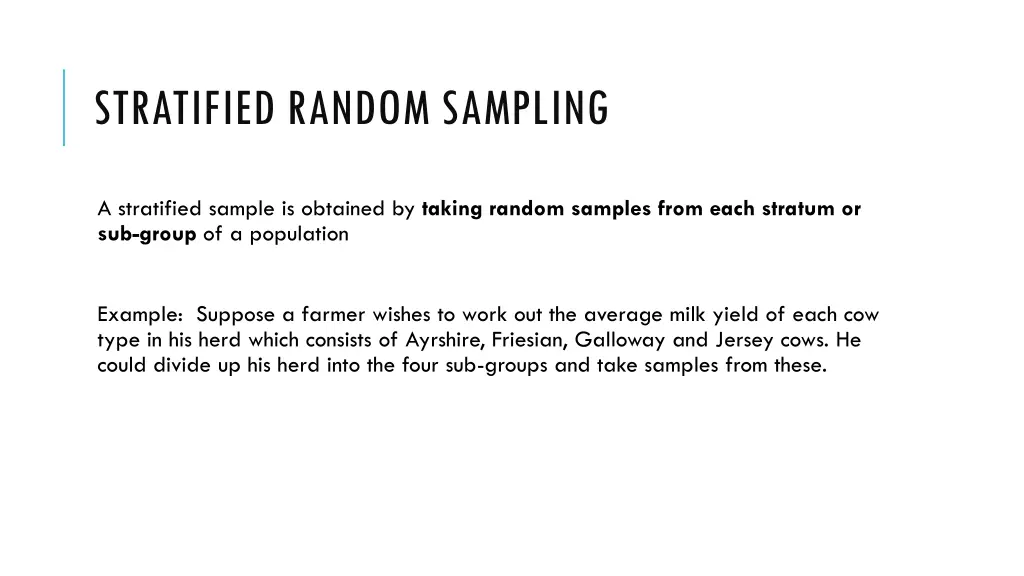 stratified random sampling