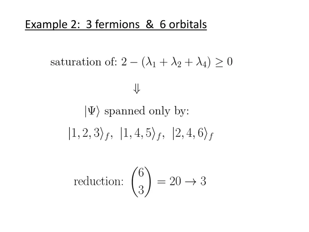 example 2 3 fermions 6 orbitals 1
