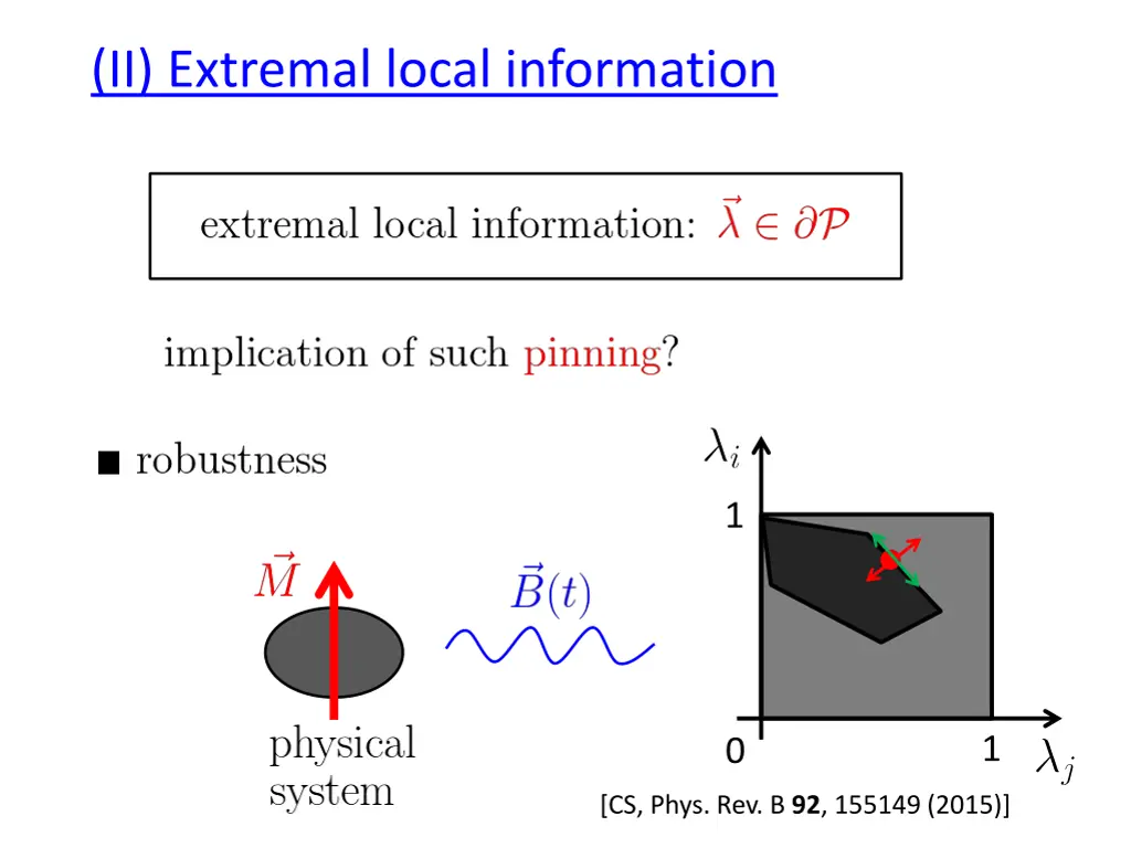 ii extremal local information