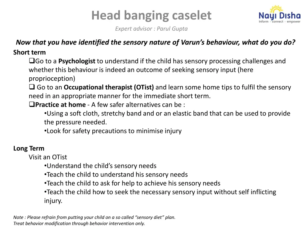 head banging caselet expert advisor parul gupta 3