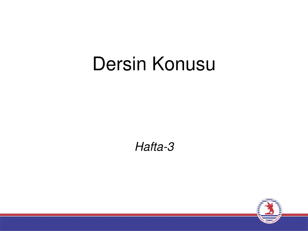 dersin konusu