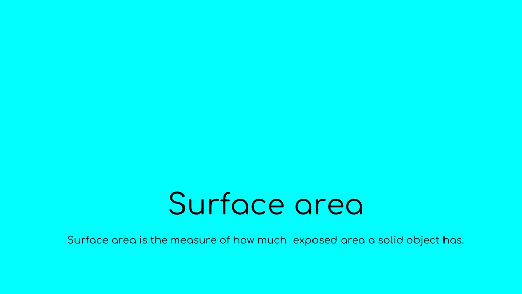 surface area 1