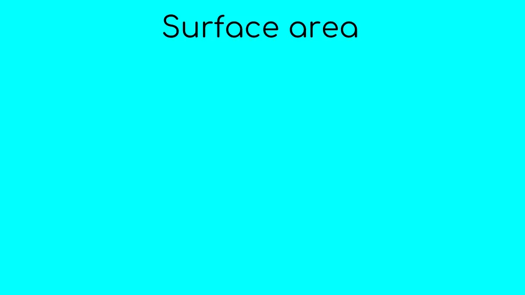 surface area