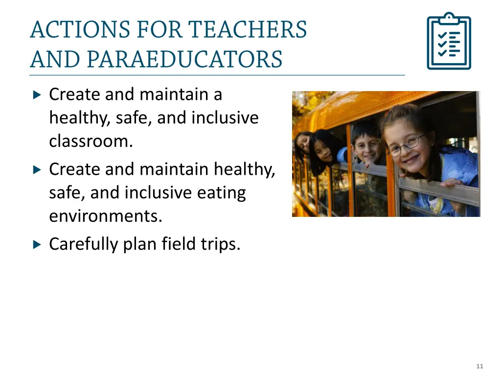 create and maintain a healthy safe and inclusive