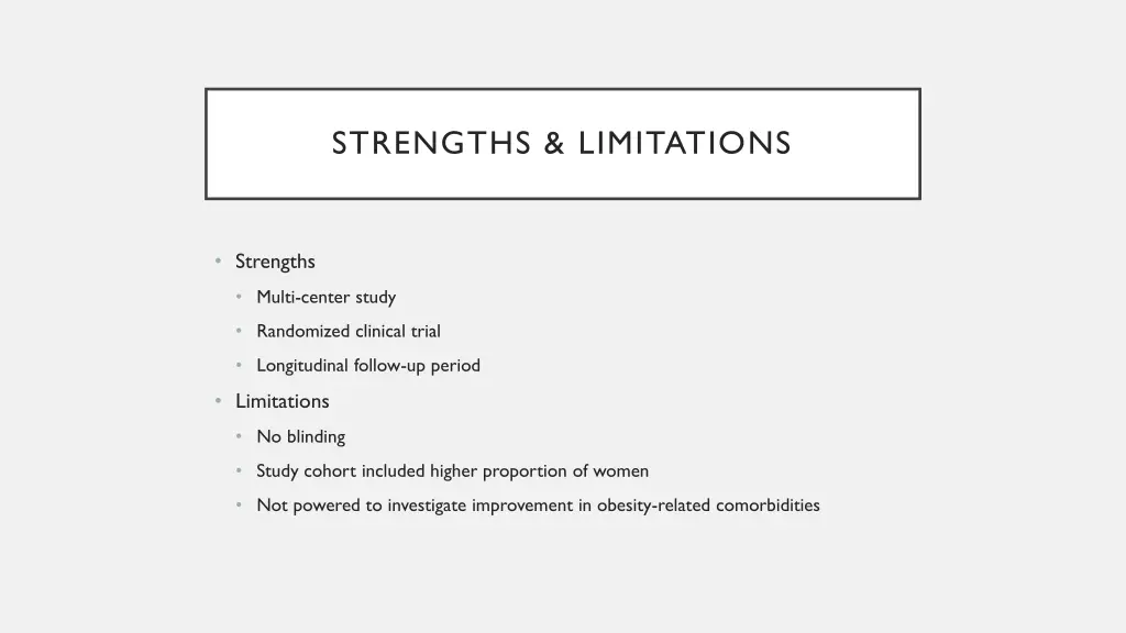 strengths limitations