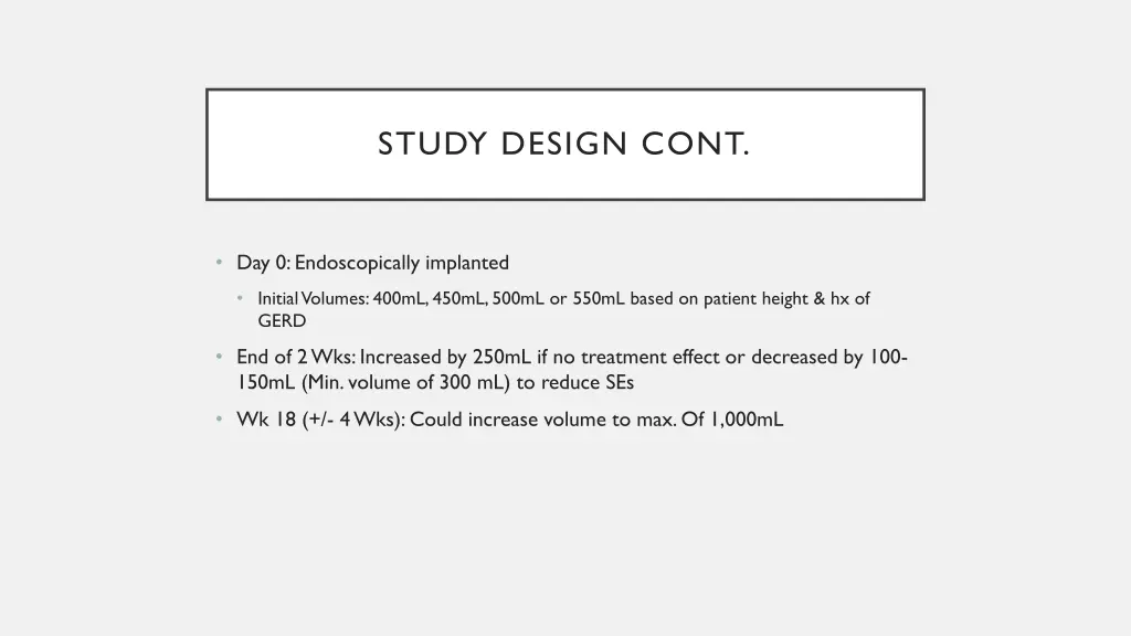 study design cont